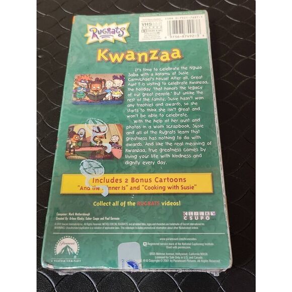 Rugrats : Kwanzaa (VHS, 2001) Nickelodeon Kids Rare Brand New Sealed - Picture 2 of 4